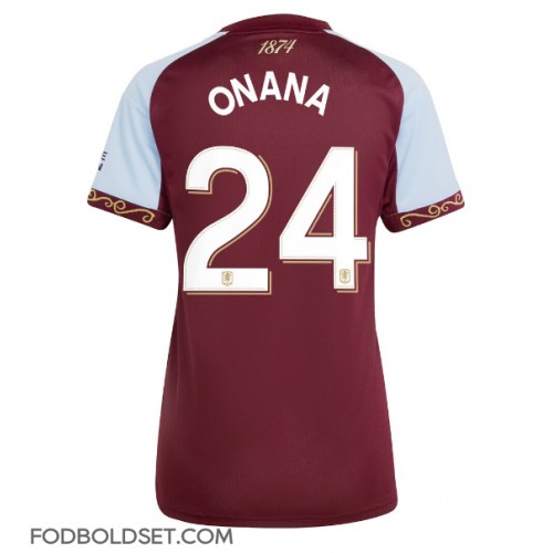 Aston Villa Amadou Onana #24 Hjemmebanetrøje Dame 2025-26 Kortærmet